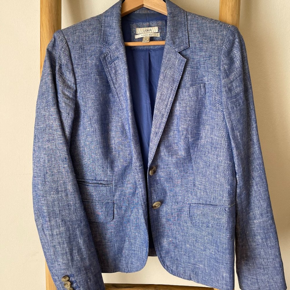 J.Crew Linen Schoolboy Blazer